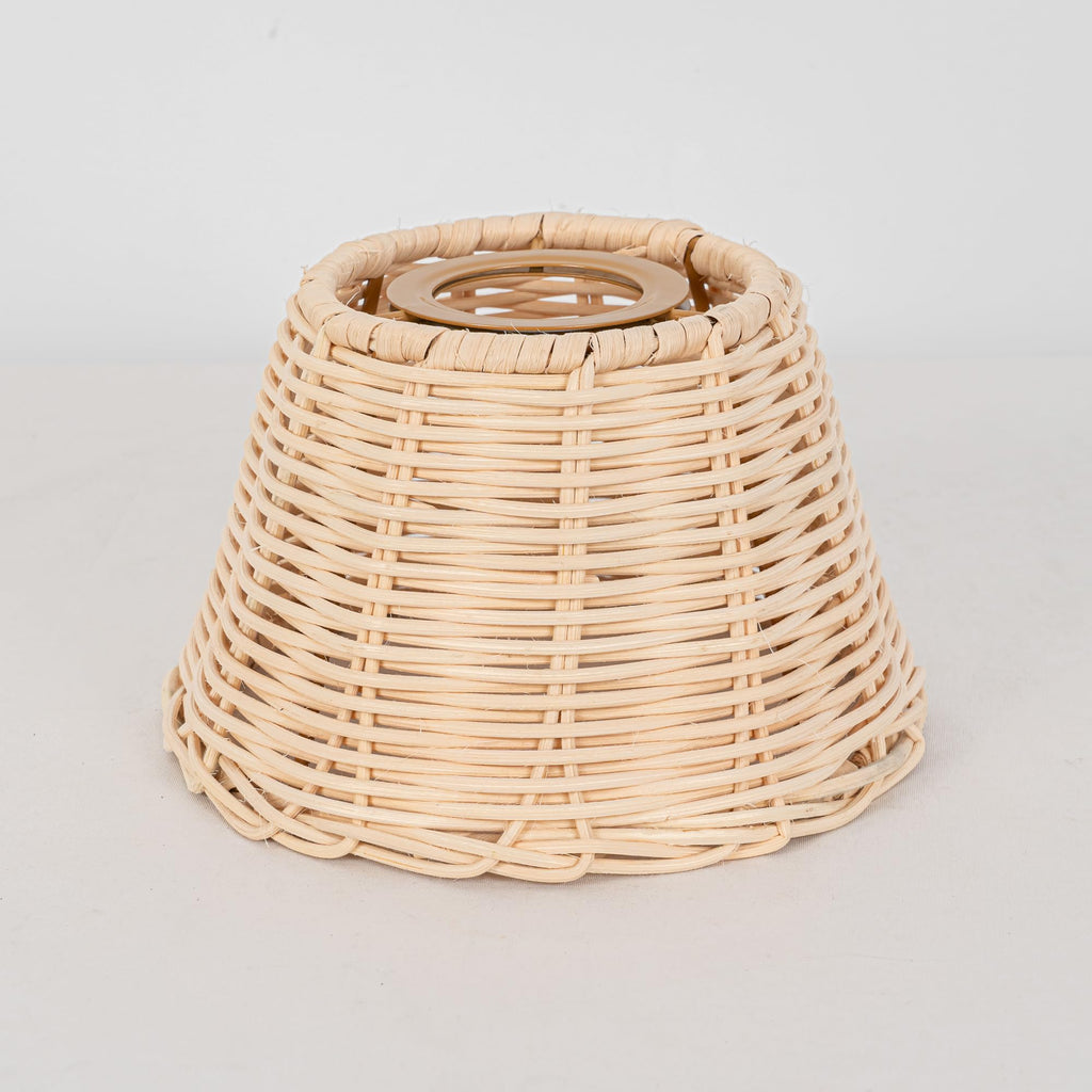 Adjustable Light, Zipper Switch 12V RV Industrial Woven Natural Boho Rattan Cover, E26 Socket Semi Flush Mount Interior Lighting Decorative for Boat Camper Hallway