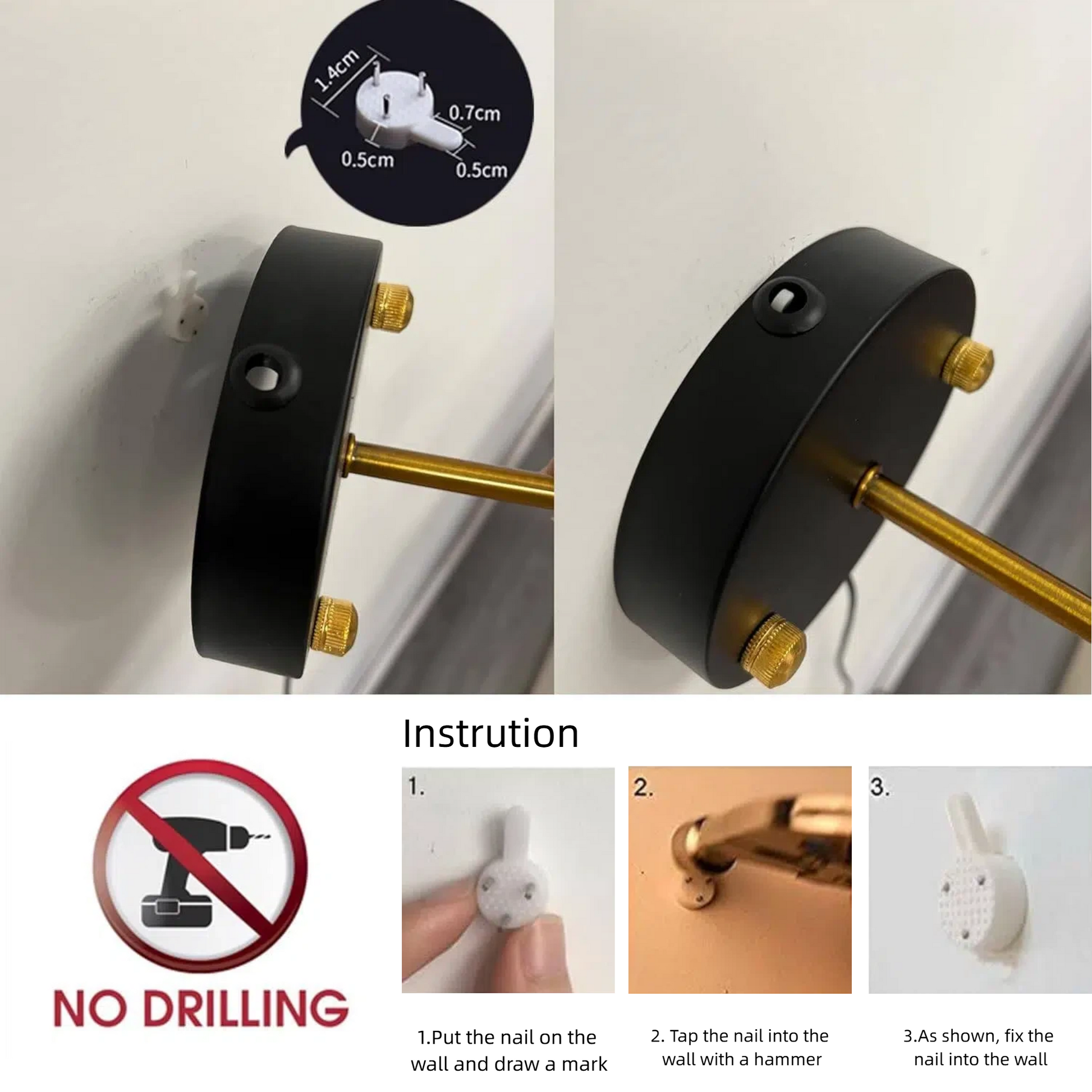 Kiven Renter-Friendly Sconces, Choose Plug-In Power or 5600mAh Wireless Freedom with 5-Minute DIY Install, Zero Damage