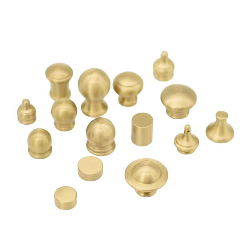4-Pack DIY Table Lamp Horn Frame Accessories: All - Copper M10 Female Thread Ceiling Plate, Nipple Nut & Fixed Cap