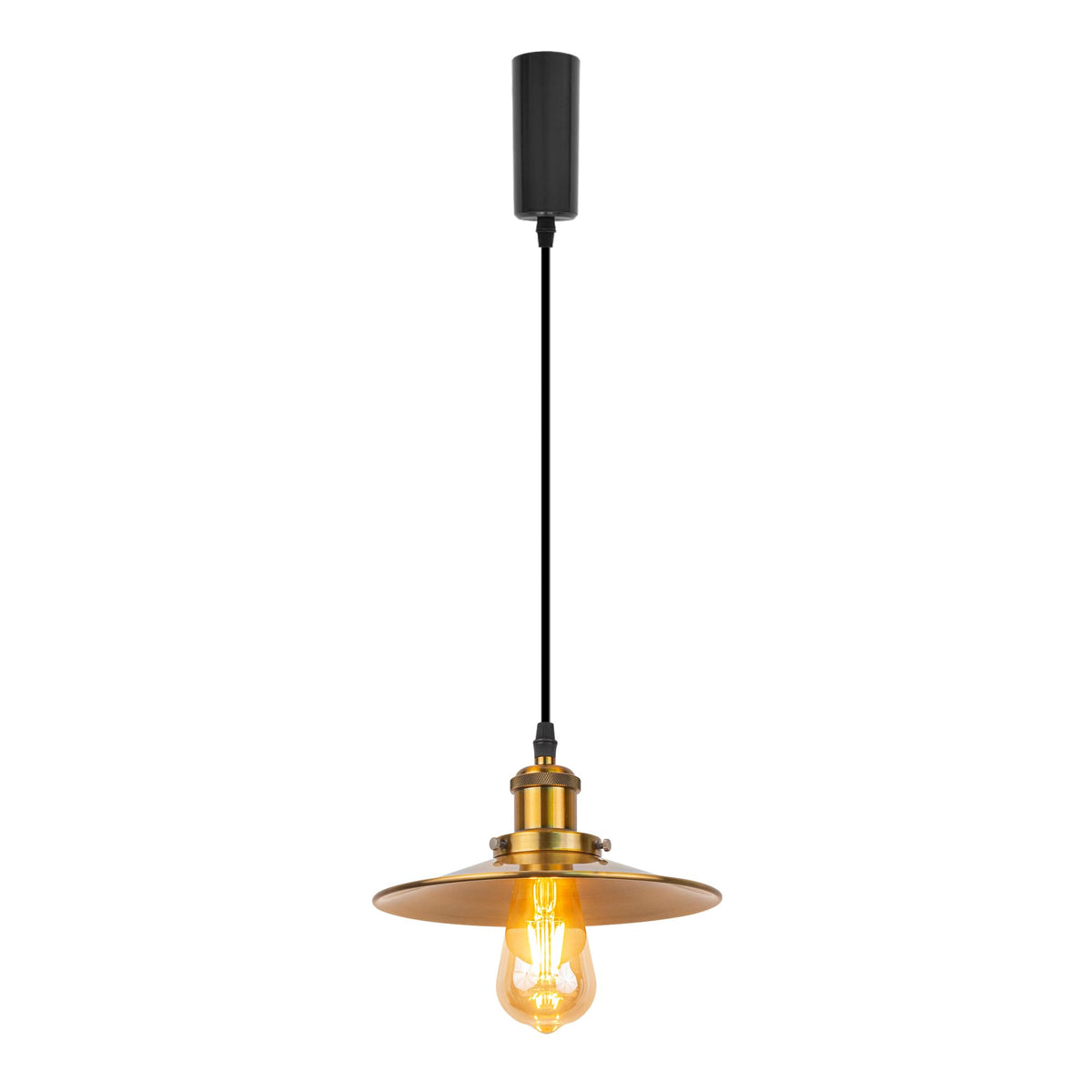 Kiven H-Type Track Lighting, Modern H Track Light Pedant with Metal Lampshadefor Kitchen Island Cafe Bedroom, Cord length 39.4",Gold Finish