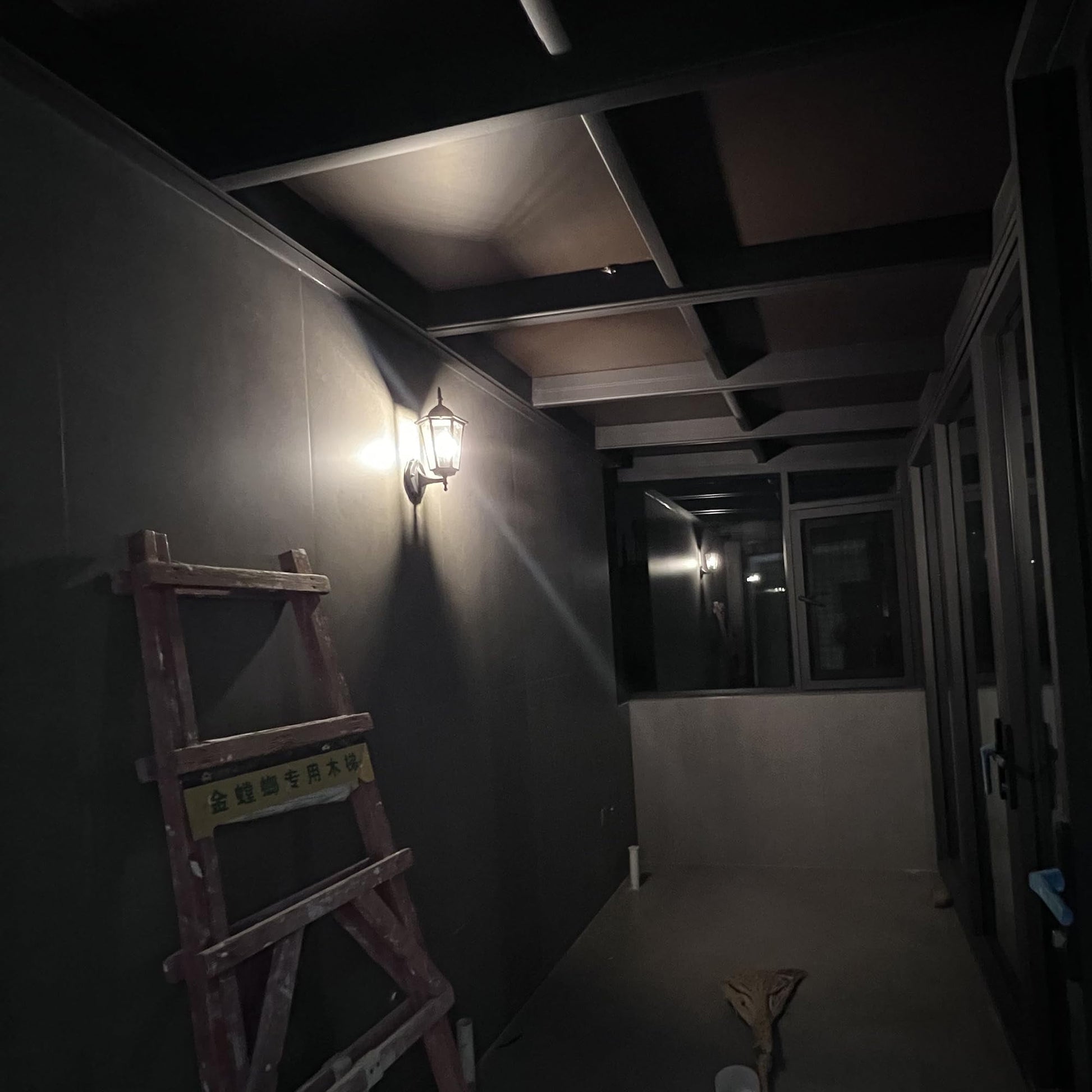 Kiven Dusk to Dawn Plug-in Wall Lantern | Industrial Outdoor IP65 Porch Light