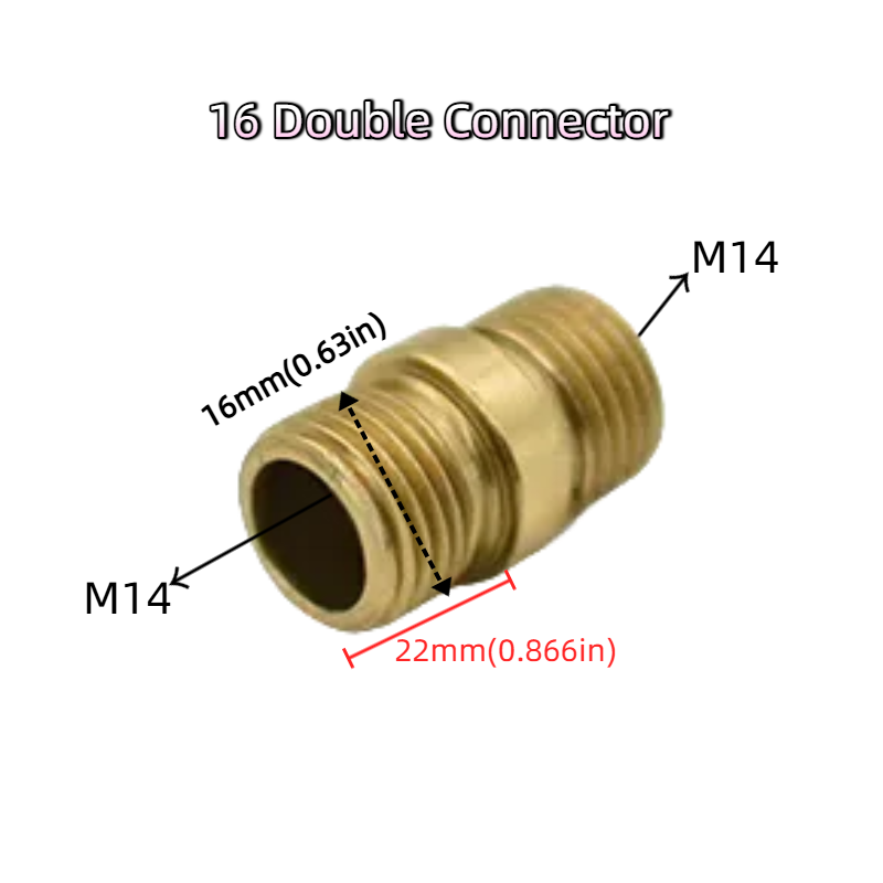 4-Pack Vintage Copper Finish Floor Lamp Accessories: 16MM Diameter Hollow Straight Rod with Threaded Ends (Assembly & Repair Pipe)