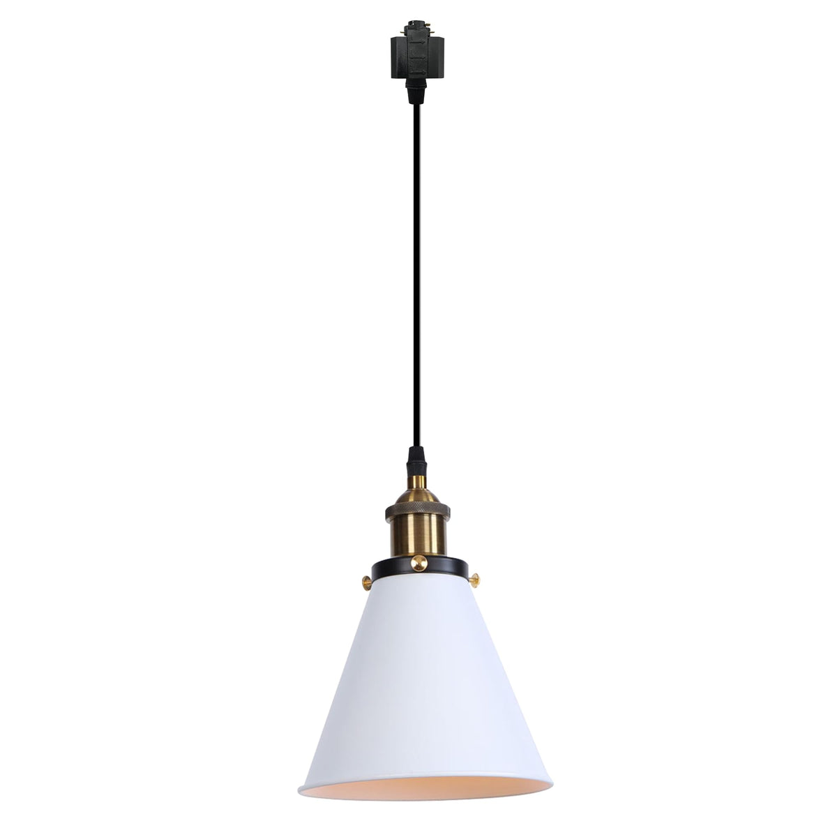 Kiven H-Type Track Lighting, 3-Light Modern Halo Track Pendant Light with Metal Lampshade,Dimmable H Track Light Pedant for Kitchen Island Home Cafe Bedroom, Cord Length 39.4",Silver Finish