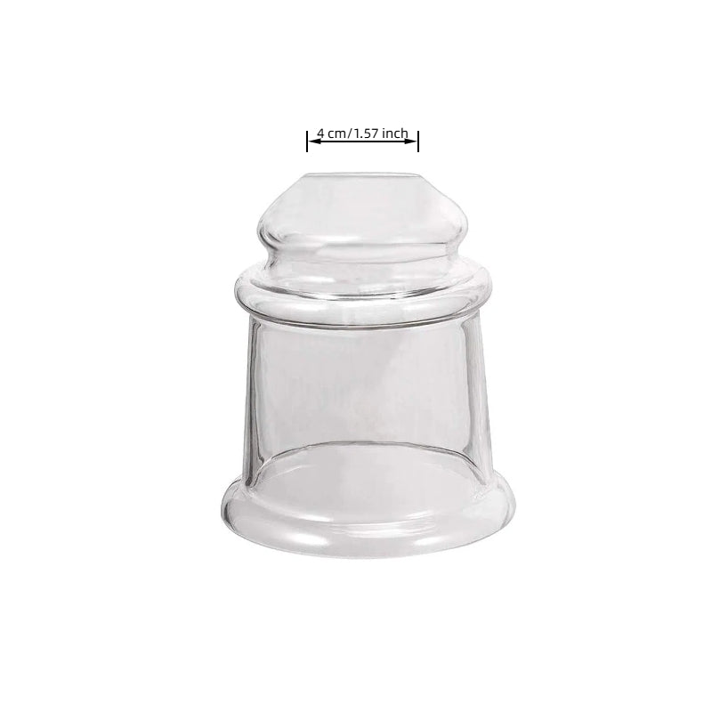 Clear Kiven One Glass Jar Replacement Shade, 4cm/1.57 inch. Ideal for pendant lights and sconces.