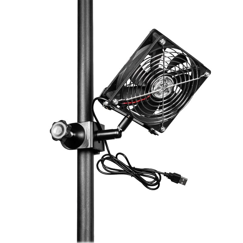 Kiven Plant Growth Blower, Plant Circulator, Clip - on Type, Suitable for Rod - Shaped and Other Longitudinal Items, with USB Cable, for Warehouse Use, Foliage Plants, Prevents Root Rot, Air Circulation, Black Body