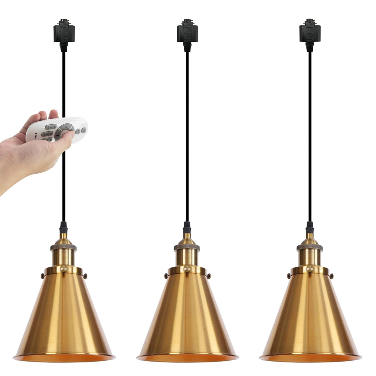 Kiven H-Type Track Lighting, 3-Light Modern Halo Track Pendant Light with Metal Lampshade,Dimmable H Track Light Pedant for Kitchen Island Home Cafe Bedroom, Cord Length 39.4",Silver Finish
