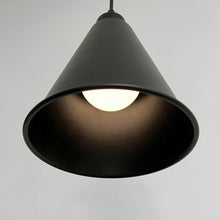 Load image into Gallery viewer, Rechargeable Battery Adjustable Cord Wireless Pendant Light Black Metal Shade Smart LED Bulbs with Remote