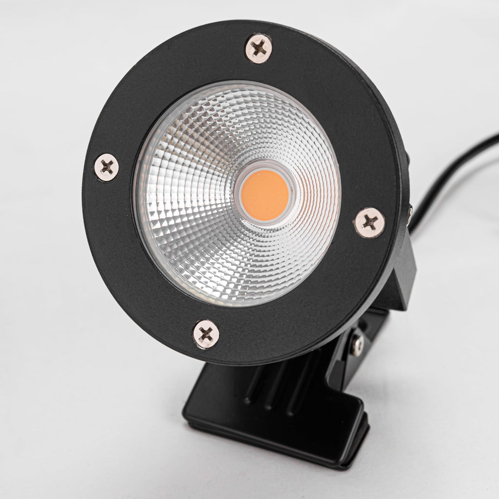 Kiven Remote Control Outdoor IP65 Waterproof Spotlight Smart Timing Flood Light with Switch 9.84ft Power Plug Cord Stepless Dimming Color Changing Clip Light Indoor