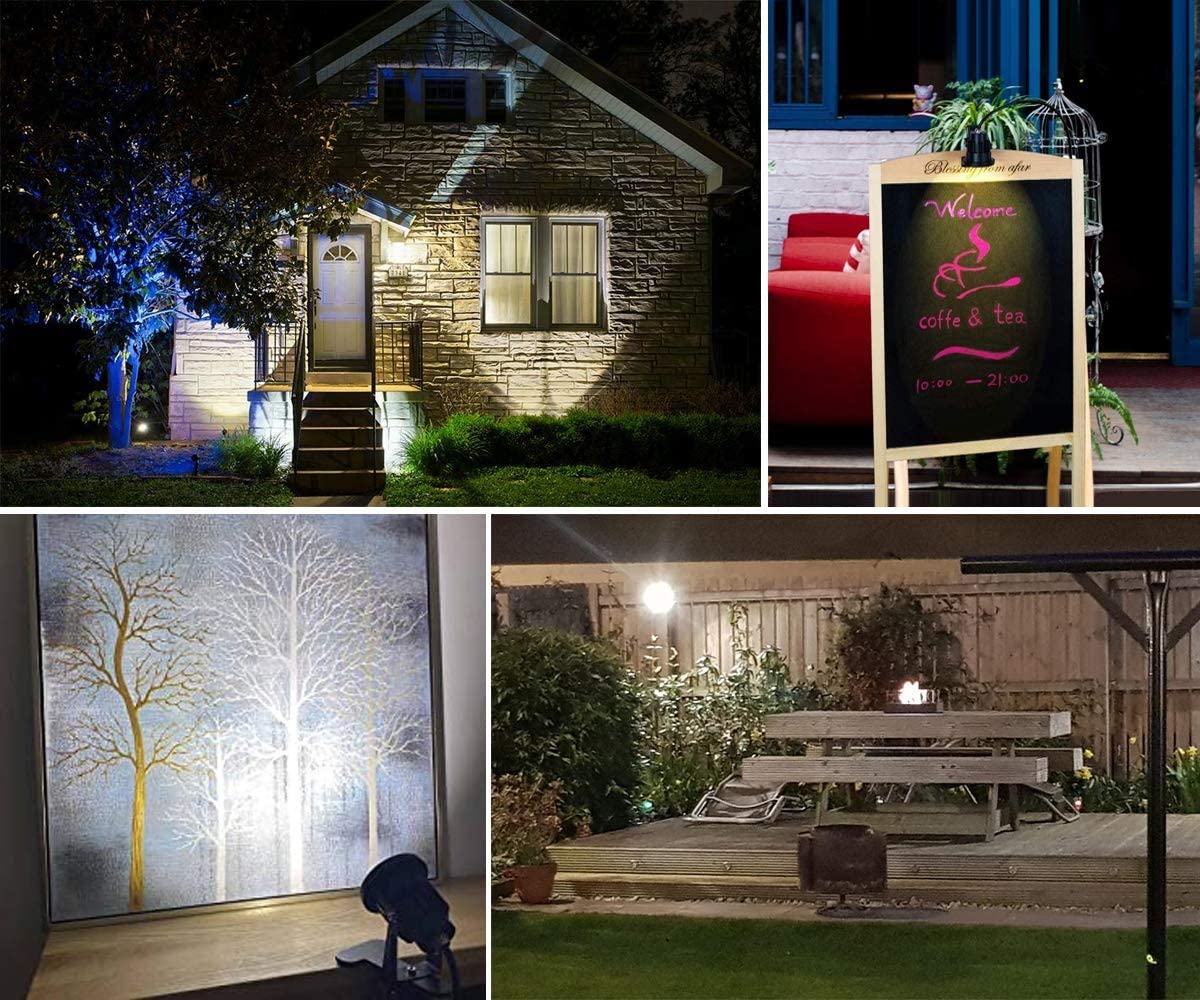 Kiven Remote Control Outdoor IP65 Waterproof Spotlight Smart Timing Flood Light with Switch 9.84ft Power Plug Cord Stepless Dimming Color Changing Clip Light Indoor
