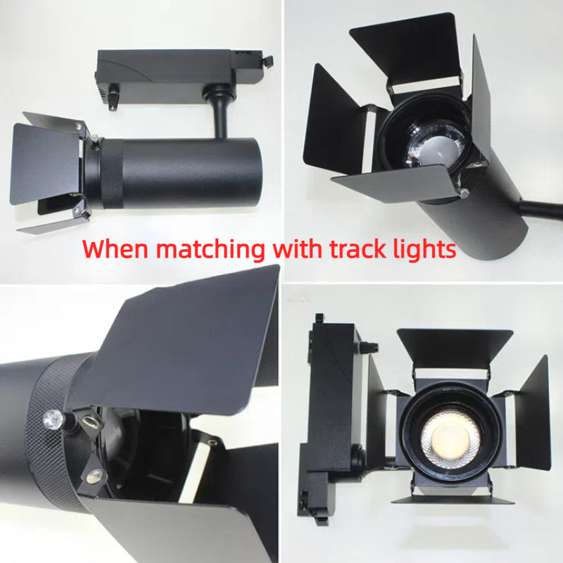 Kiven Four - leaf baffle spotlight, LED track light accessory, light - blocking shade for museum and art gallery lighting, commercial anti - glare cover(Customizable)