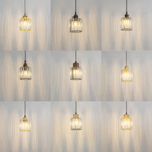 Load image into Gallery viewer, Hanging Light Plug In Outlet Corded Modern Crystal Shade E26 Base Living Lamp