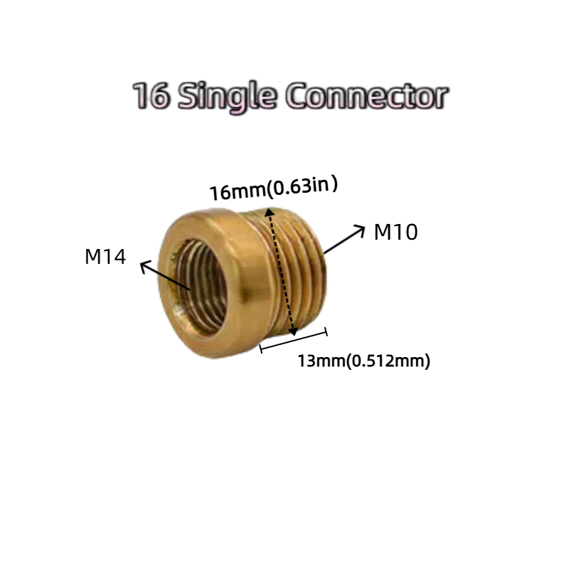 4-Pack Vintage Copper Finish Floor Lamp Accessories: 16MM Diameter Hollow Straight Rod with Threaded Ends (Assembly & Repair Pipe)