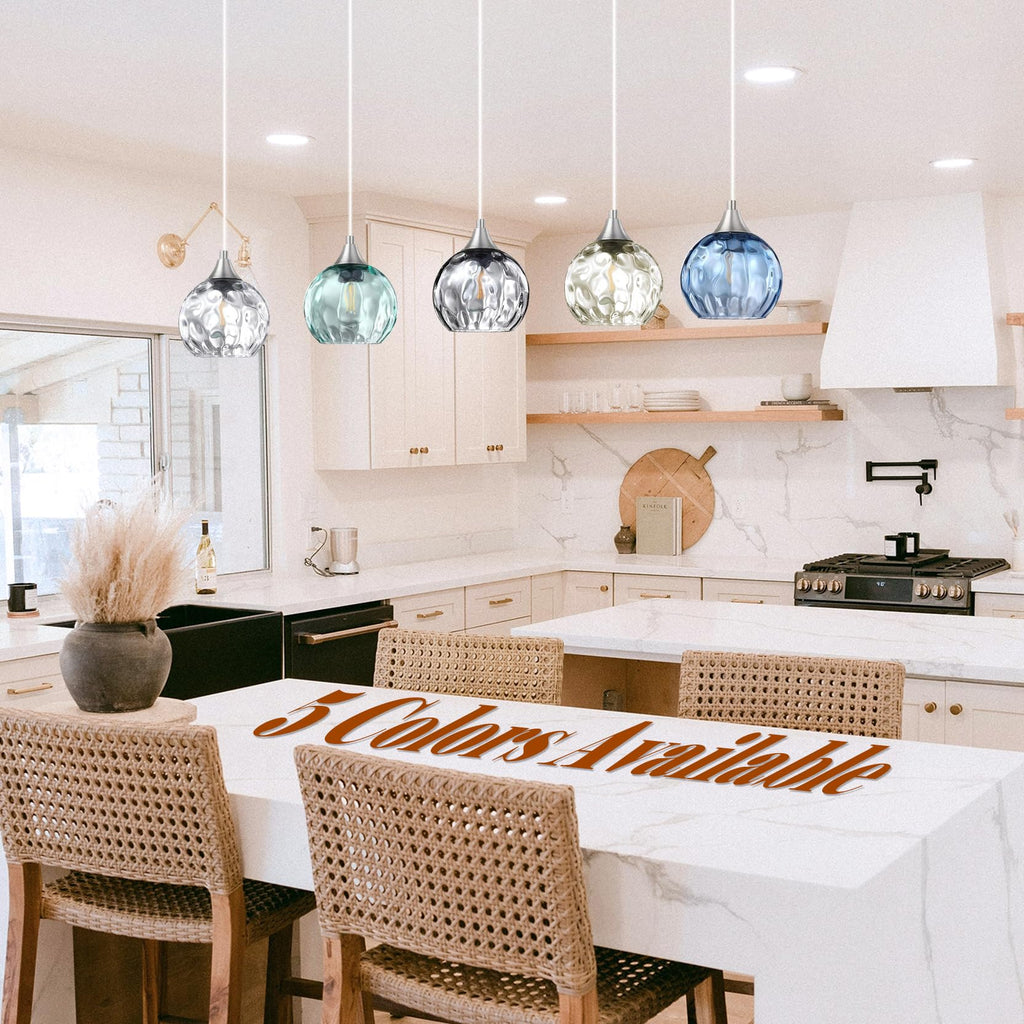 Kiven H-Type Track Lighting Pendants,Modern h Track Pendant Lights with Green Glass Globe,Decorative Track Lighting Fixture Adjustable Height for Kitchen Hallway Restaurant Shop