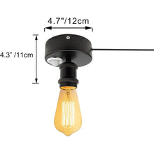Load image into Gallery viewer, Motion Activated Ceiling Light Plug-in Industrial Lights Adjusted Delay Time for Bathroom Hallway