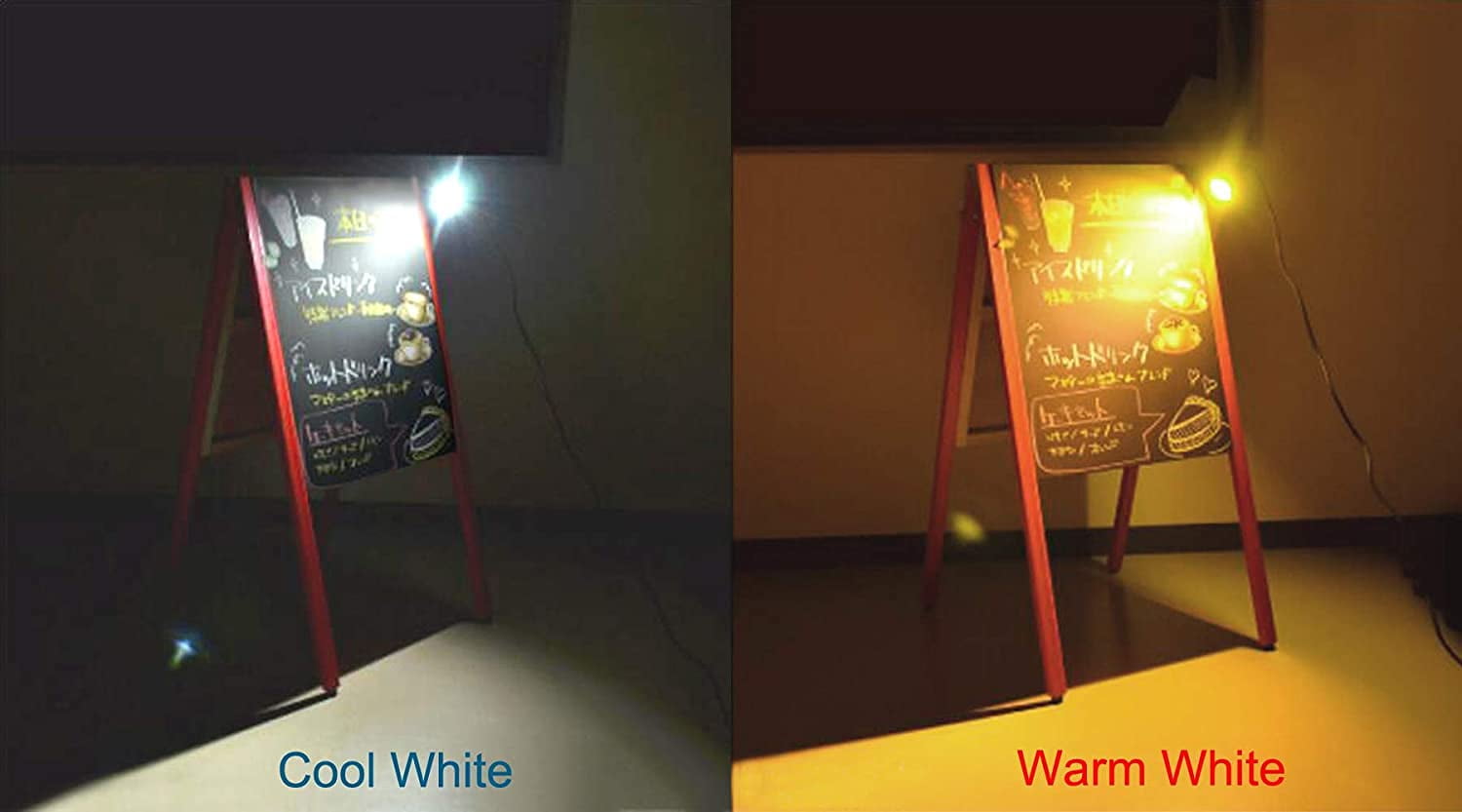 Kiven Waterproof Remote - Dimming LED Clip Spotlight - 9.8ft Cord, Adjustable Direction - For Signboard, Fence, Indoors & Outdoors