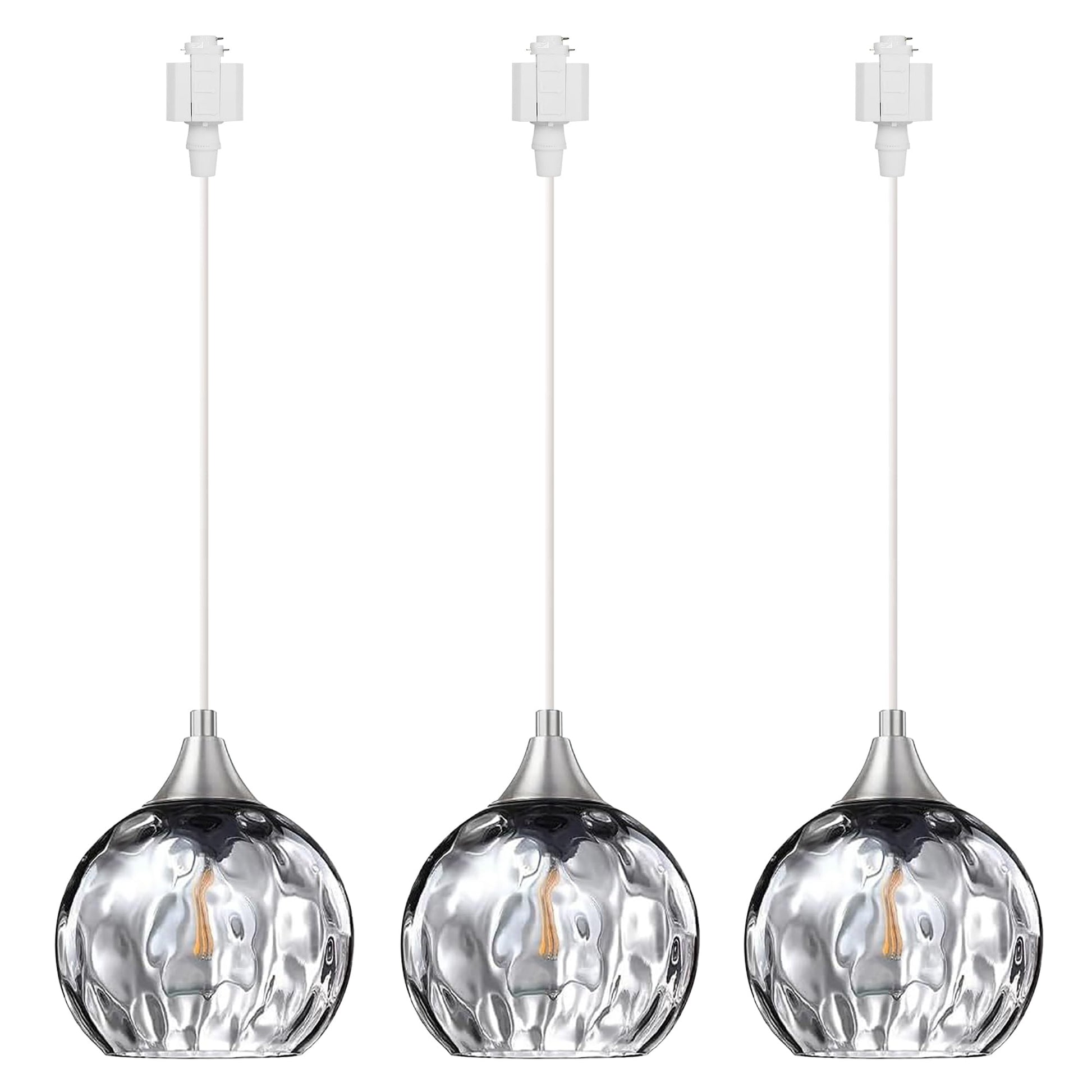 Track Lighting Pendants Modern Glass Globe Decorative Track Lighting Fixture For Kitchen Hallway