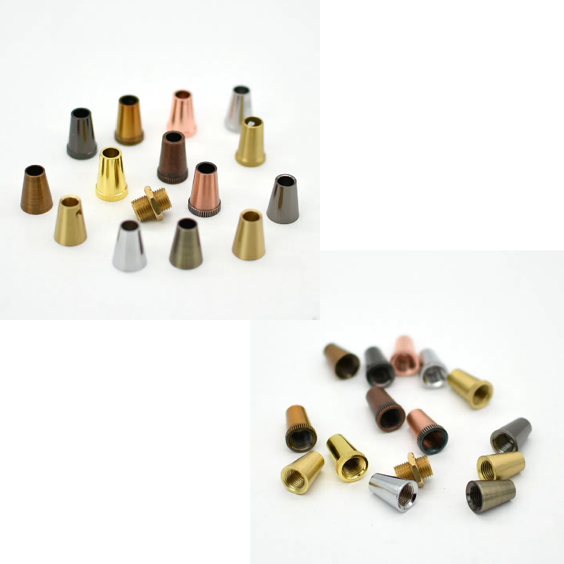 4-Pack Solid Brass Pointed Cable Clamps: Retro Wire Fixing Copper Fittings for Lamp Head & Chassis Cable Securing