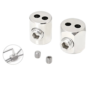 Kiven Steel Wire Rope Lock Buckle, Double - Hole Lifting Code, Self - Locking Wire Lock Device, Adjustable Tightening Fastening Chuck, Lamp Hardware Accessories