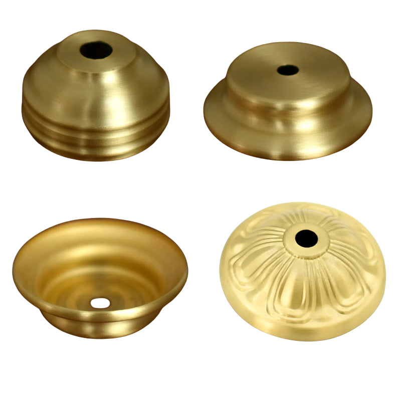 Kiven Antique Ceramic Vase Glass Kettle Brass Top Lamp Assembly Repair, Tapered Cover Lighting Accessories, DIY Middle Hole