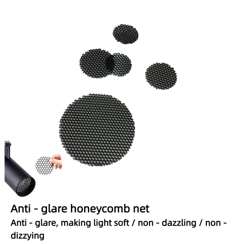 Kiven LED spotlight with honeycomb anti - glare black grid, aluminum filter, track light with light guide net to prevent glare, honeycomb(Customizable)