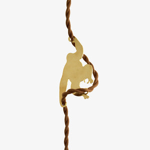 Gold monkey cord adjuster for pendant lights. Locks cord, DIY and adjusts ropes. Kiven Lighting fixture accessory.