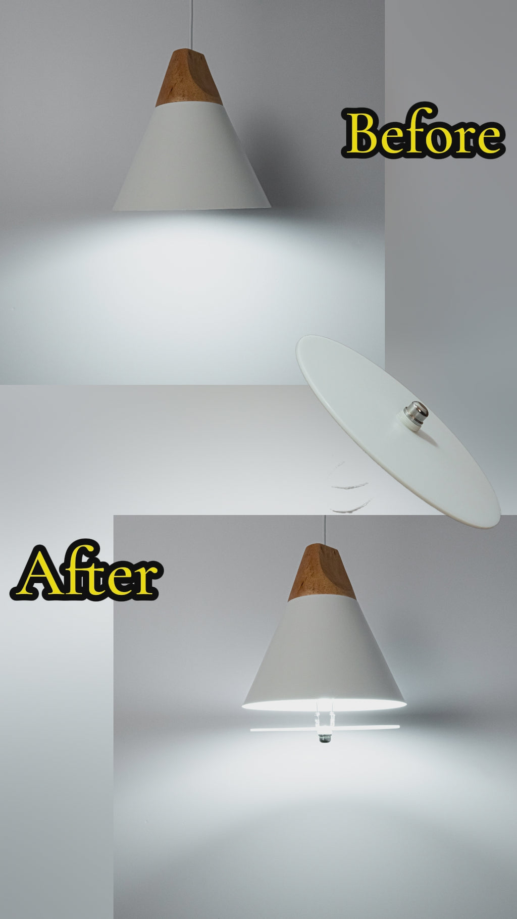 Kiven H-Type Track Pendant Light Nordic-Style White Wood for Bedroom & Kitchen + FREE Diffuser Shade, Customizable