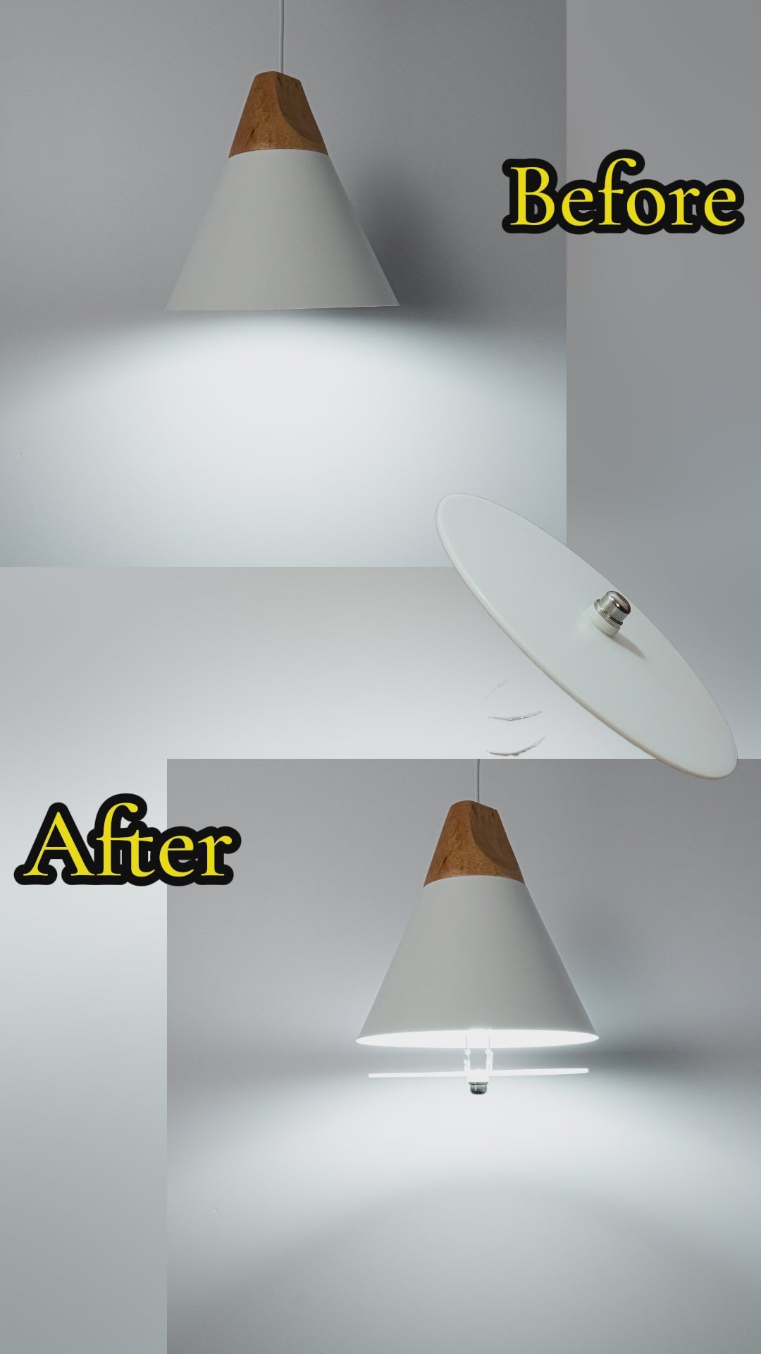 Kiven H-Type Track Pendant Light Nordic-Style White Wood for Bedroom & Kitchen + FREE Diffuser Shade, Customizable