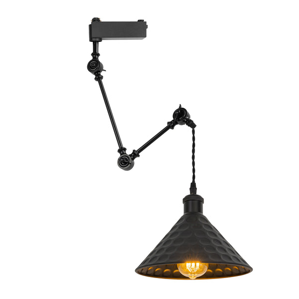 Kiven H Type Track Lighting Pendant with 350° Swivel & 3 Adjustable Articulating Arms,1 Pack Modern Track Lighting Fixture with Adjustable Cord for Kitchen Island Shop