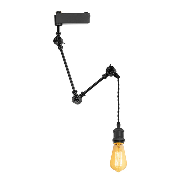 Kiven H Type Track Lighting Pendant with 350° Swivel & 3 Adjustable Articulating Arms,1 Pack Modern Track Lighting Fixture with Adjustable Cord for Kitchen Island Shop